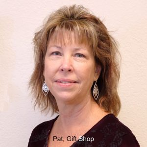 Pat, female Gift Shop personel